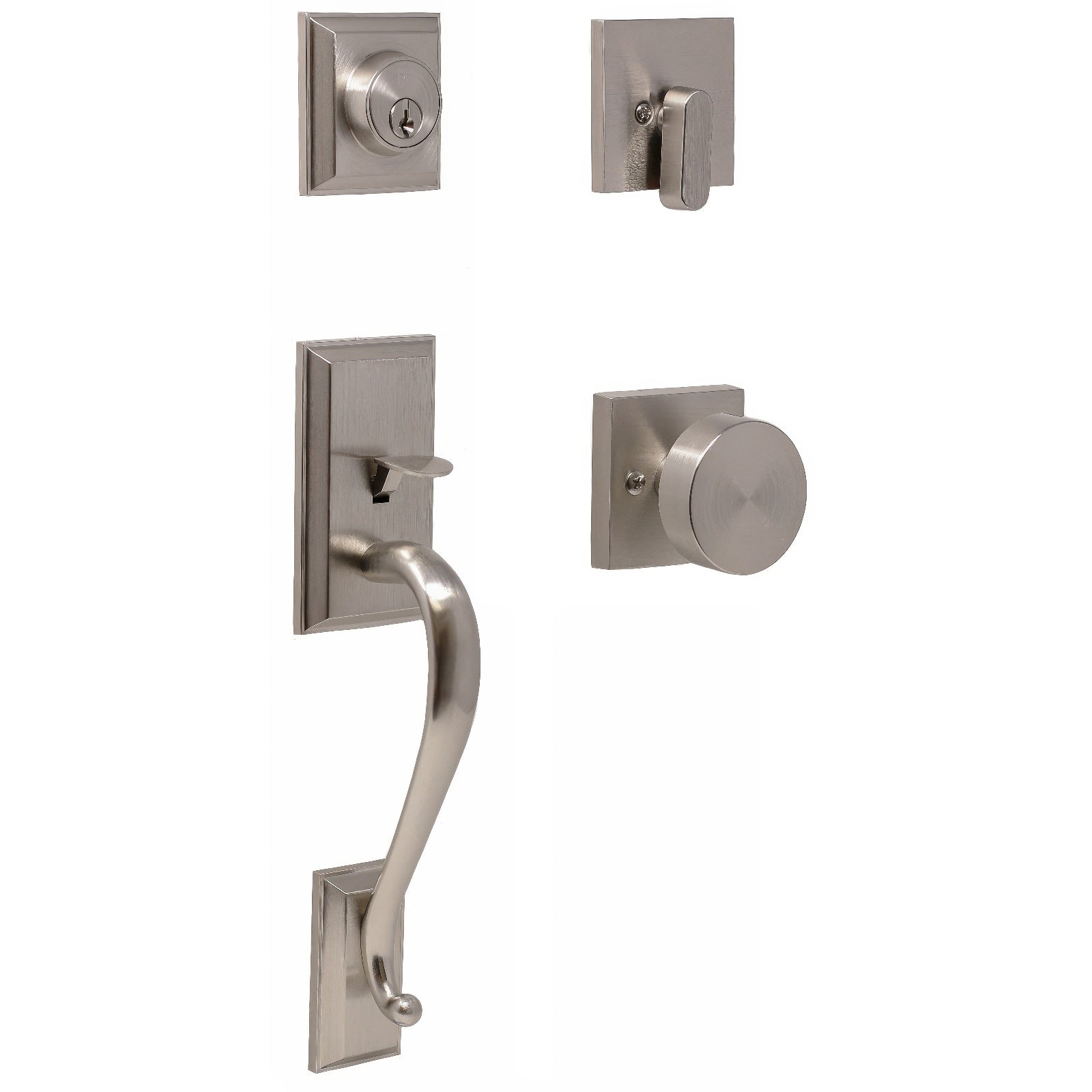 Weslock 02860-4-FR2D Mayo Single Cylinder Handleset with Mesa Door Knob.