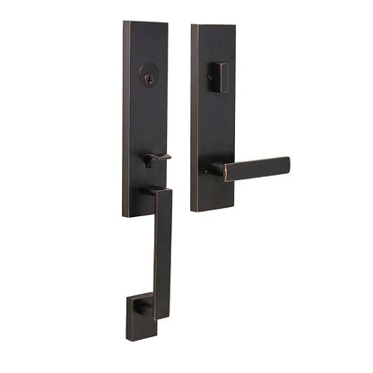 Weslock 02870-3-SL2D Leighton Single Cylinder Handleset with Utica Door Lever