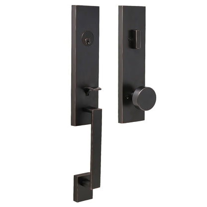 Weslock 02870-4-SL2D Leighton Single Cylinder Handleset with Mesa Door Knob.