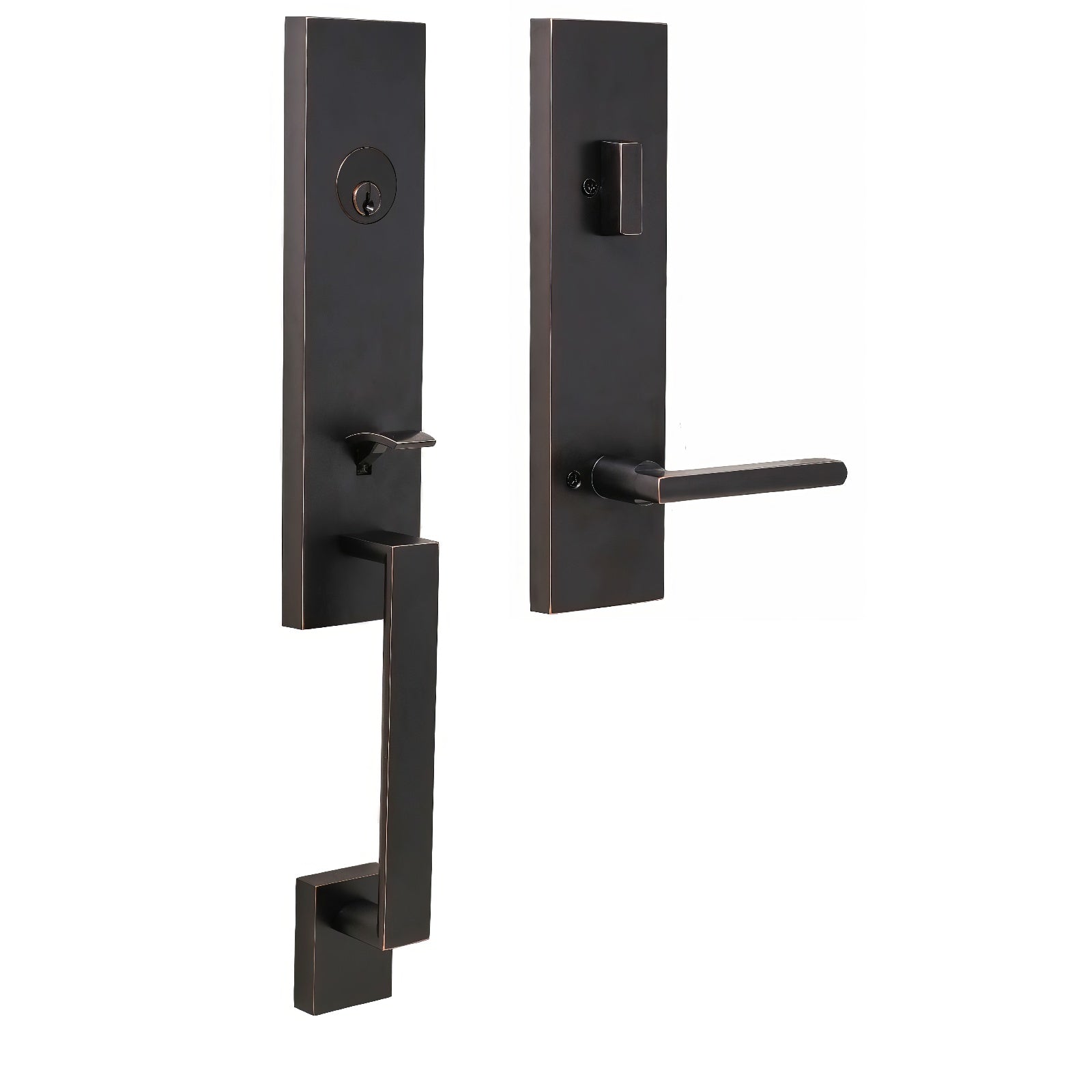 Weslock 02870-5-SL2D Leighton Single Cylinder Handleset with Atlas Door Lever