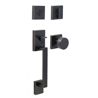 Weslock 02880-4-FR2D Brookside Single Cylinder Handleset with Mesa Door Knob.