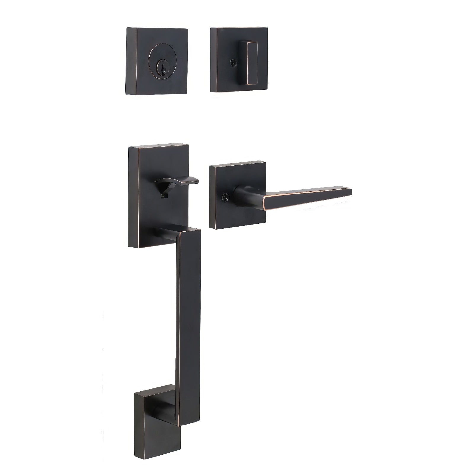 Weslock 02880-7-FR2D Brookside Single Cylinder Handleset with Philtower Door Lever.
