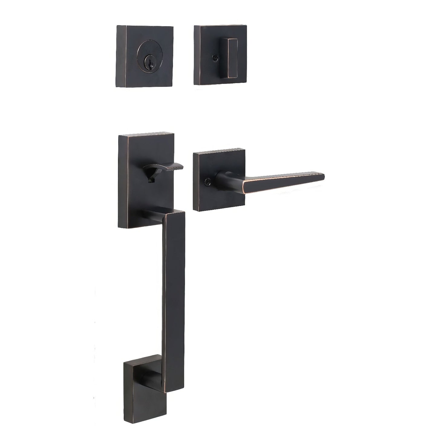 Weslock 02880-7-FR2D Brookside Single Cylinder Handleset with Philtower Door Lever