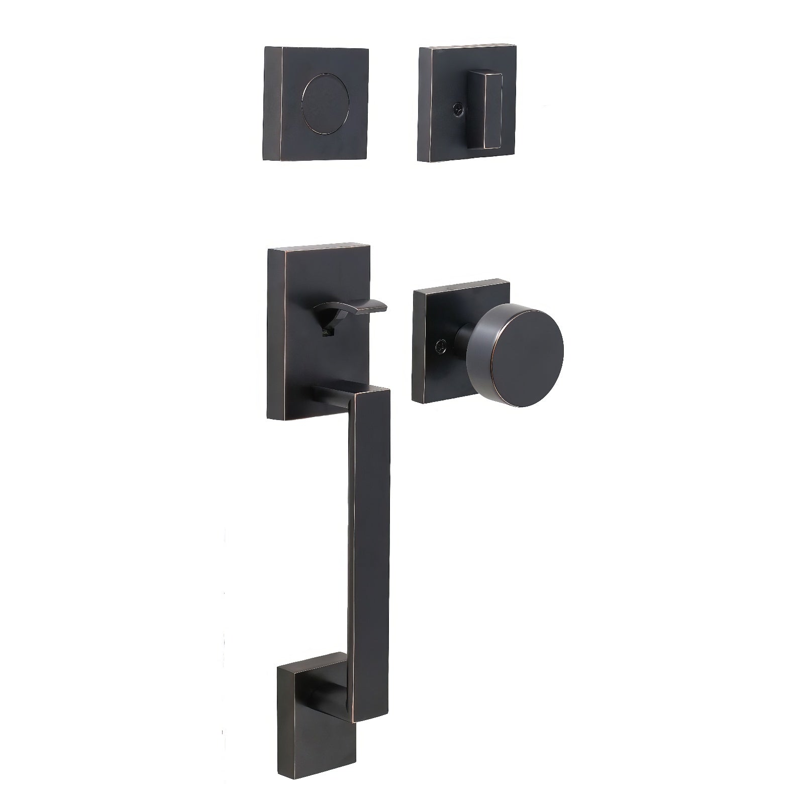 Weslock 02885-4-0020 Brookside Dummy Handleset with Mesa Door Knob