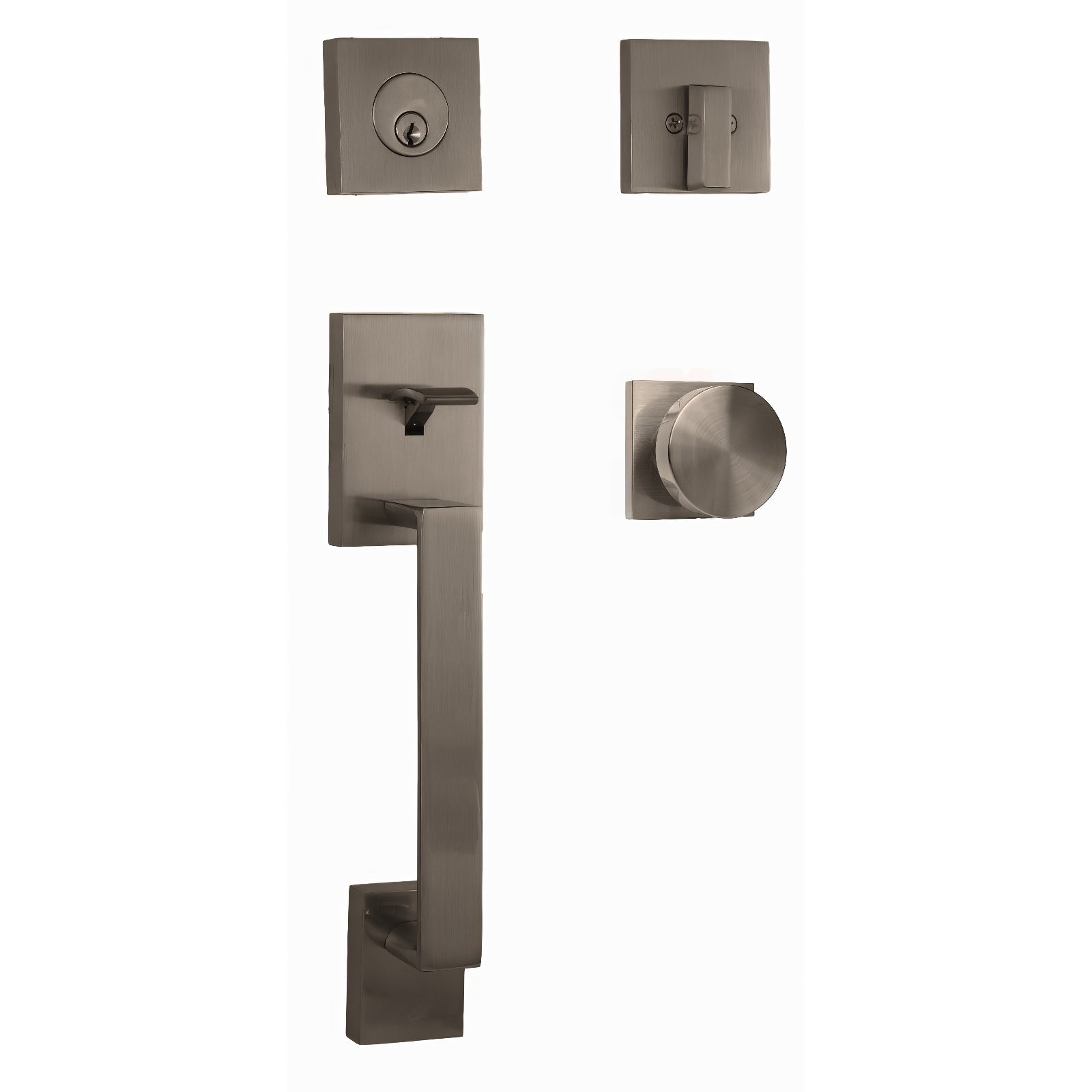 Weslock 02885-4-0020 Brookside Dummy Handleset with Mesa Door Knob