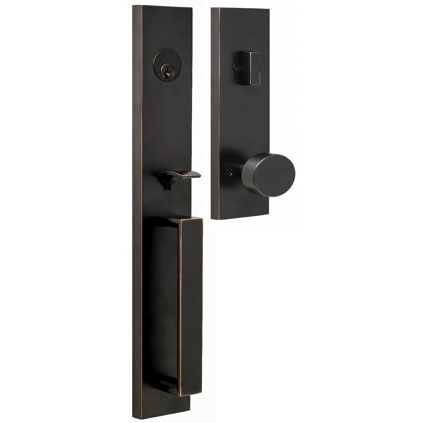 Weslock 02890-4-SL2D Xanthis Single Cylinder Handleset with Mesa Door Knob