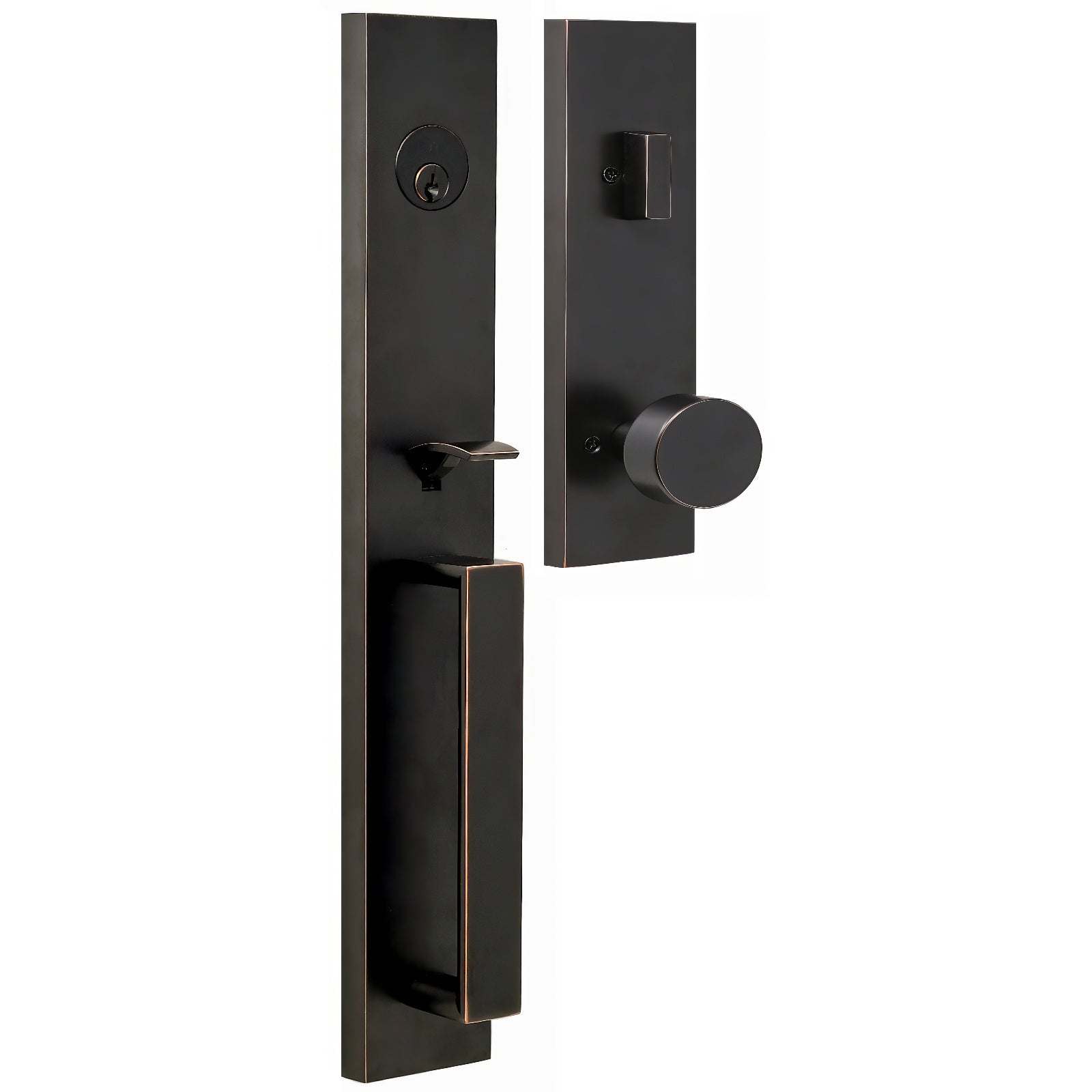 Weslock 02890-4-SL2D Xanthis Single Cylinder Handleset with Mesa Door Knob