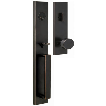 Weslock 02890-4-SL2D Xanthis Single Cylinder Handleset with Mesa Door Knob