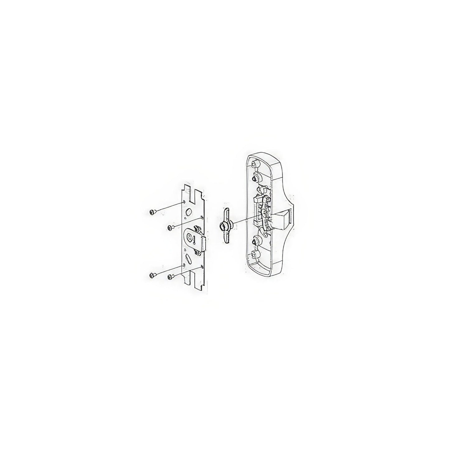 Von Duprin 050101 Night Latch Backplate Conversion Kit for 88 Series Exit Device