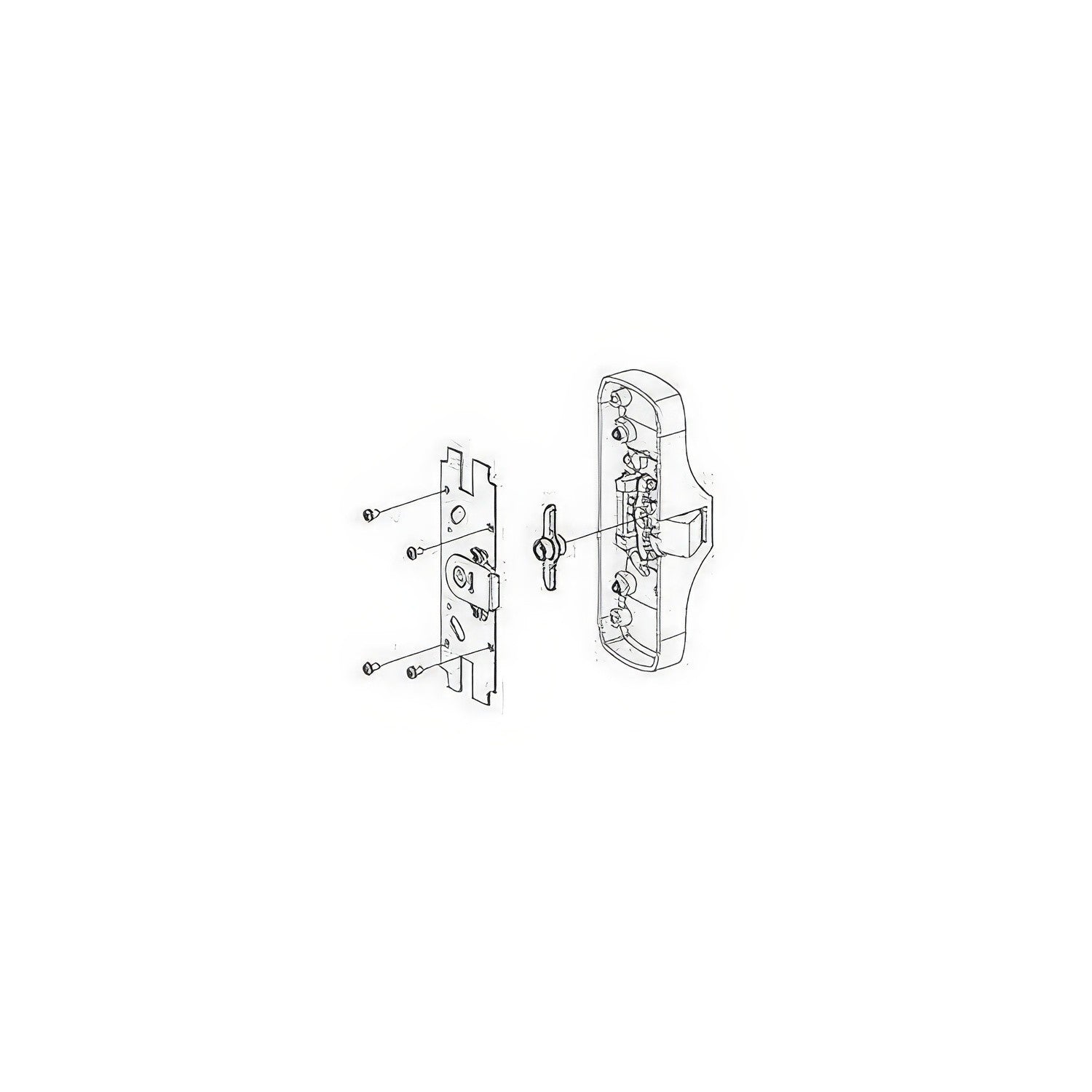 Von Duprin 050101 Night Latch Backplate Conversion Kit for 88 Series Exit Device