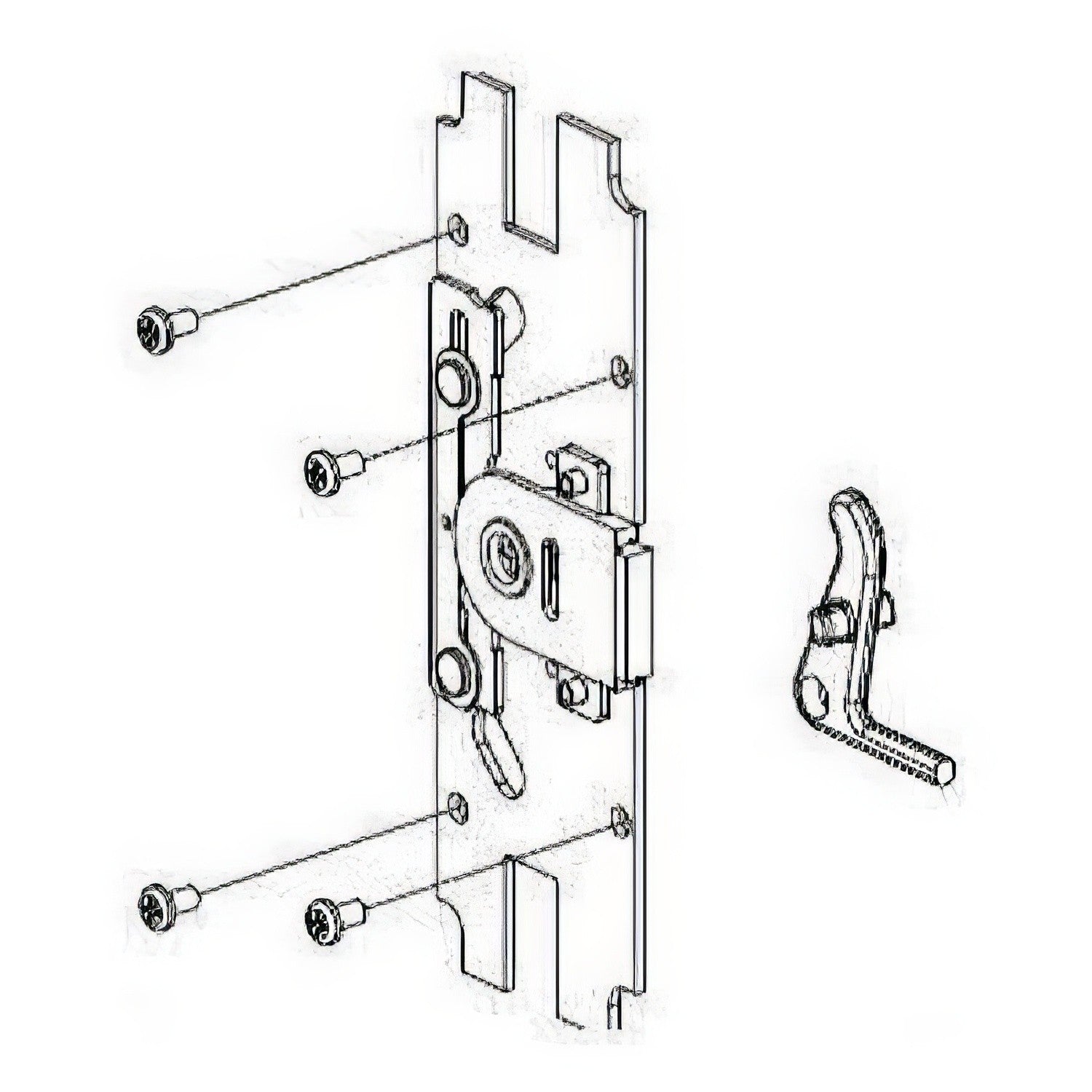 Von Duprin 050107 Thumbpiece Fire Rated Backplate Conversion Kit