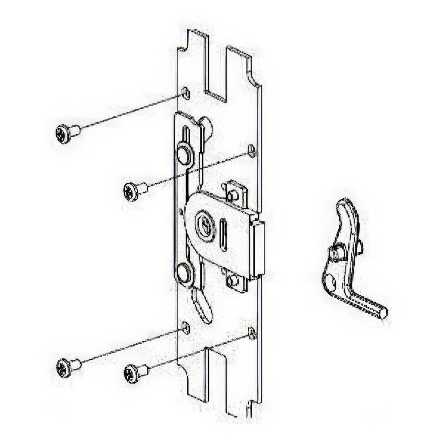 Von Duprin 050107 Thumbpiece Fire Rated Backplate Conversion Kit