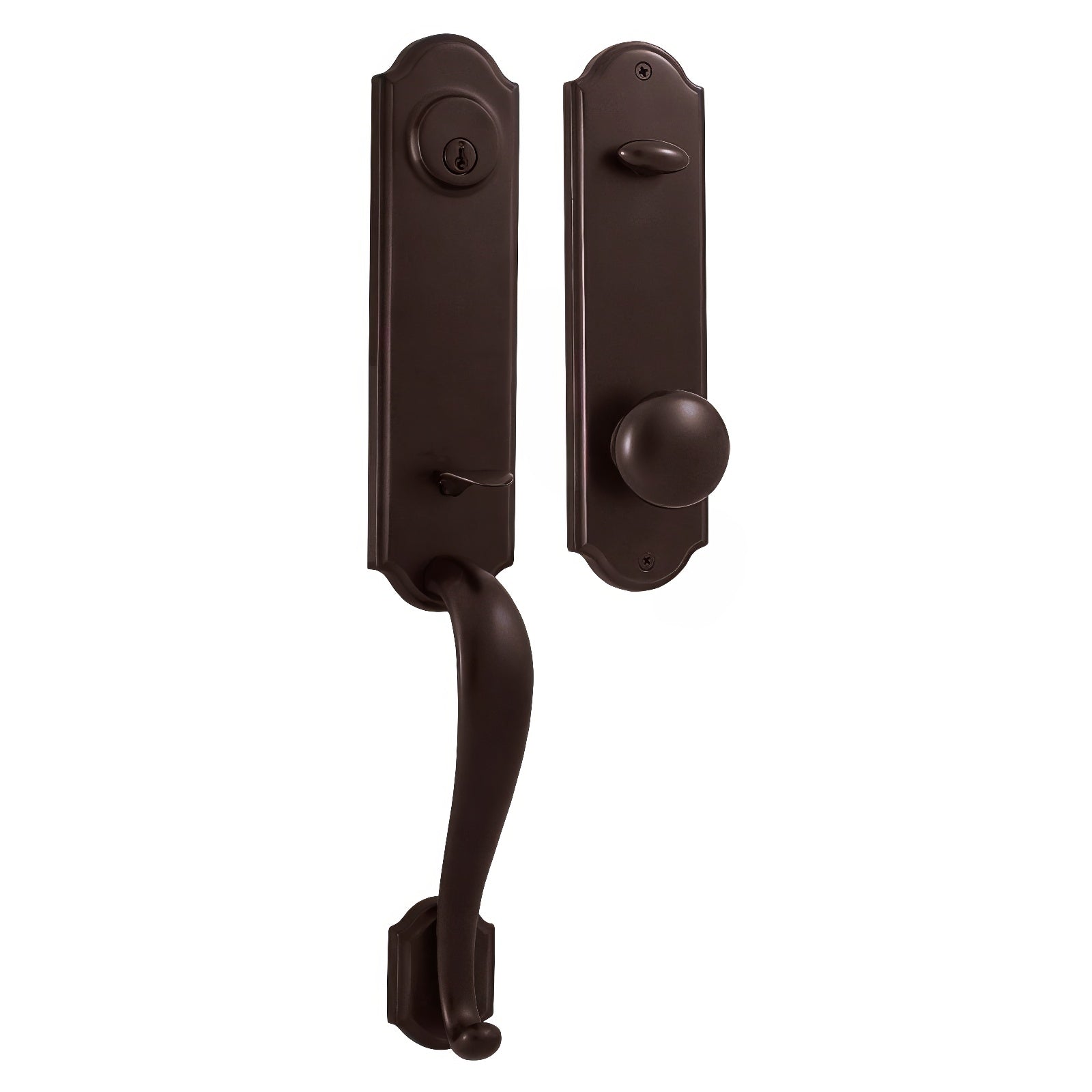 Weslock 06651-I-SL2D Mansion Single Cylinder Handleset with Impresa Door Knob