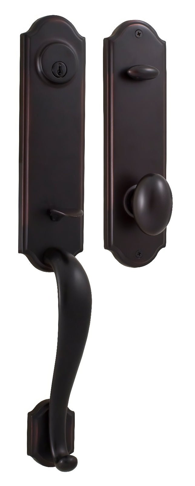 Weslock 06651-J-SL2D Mansion Single Cylinder Handleset with Julienne Door Knob