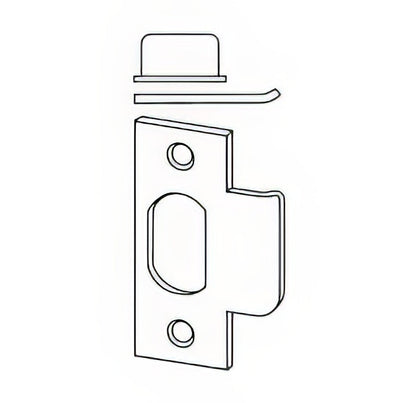 Schlage Commercial 10-001 1-1/8" x 2-3/4" T Strike Plate with Square Corners 1-1/8 Inch Lip