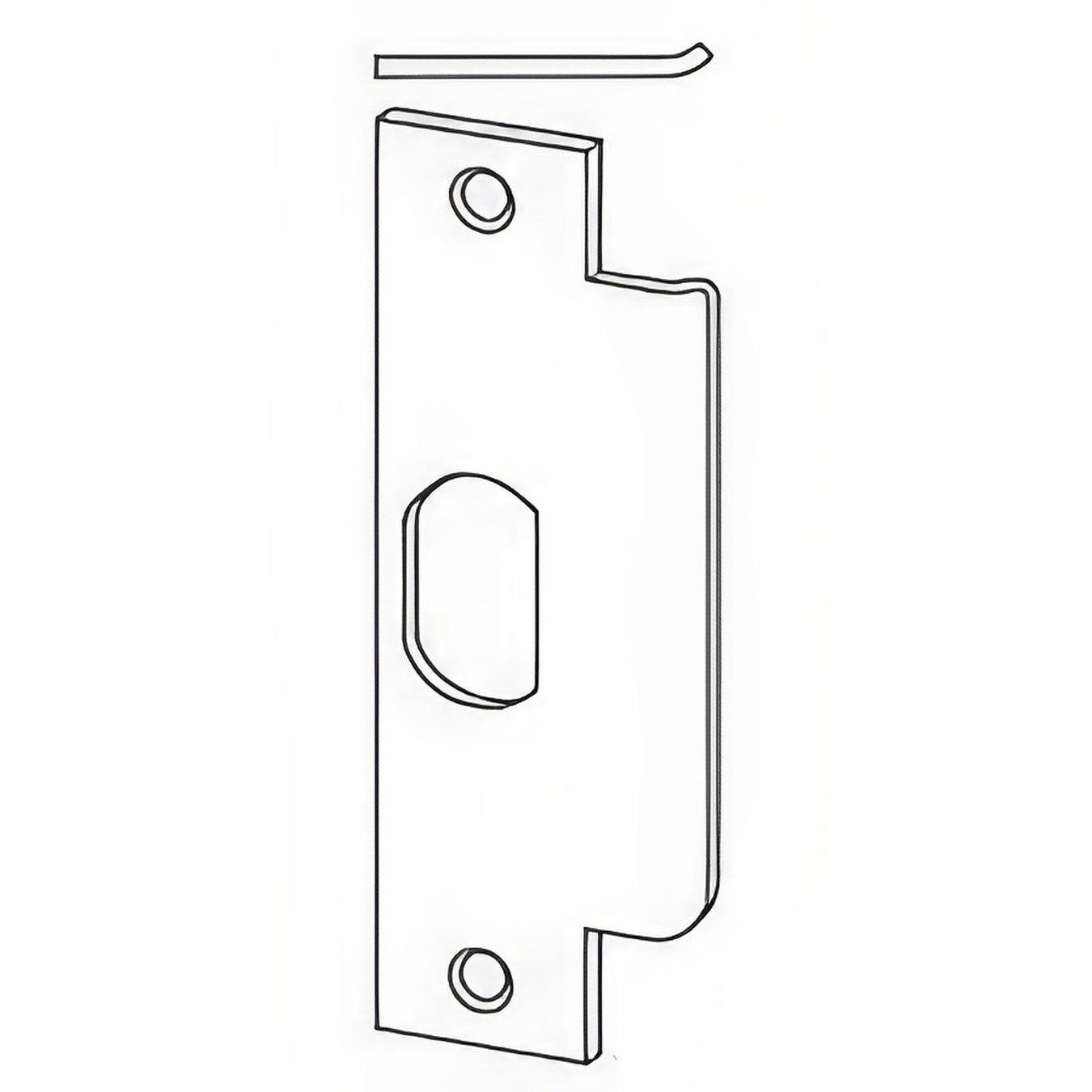 Schlage Commercial 10-025 1-1/4" x 4-7/8" Latch Strike Plate 1-3/16" Lip