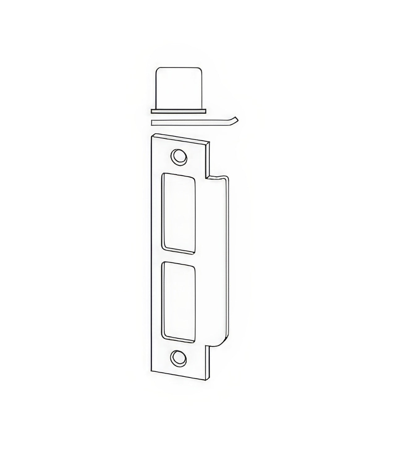 Schlage Commercial 10072 1-1/4" x 4-7/8" Square Corner Strike Plate
