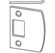Schlage Commercial 10-095 1-5/8" x 2-1/4" Full Lip Strike Plate with Square Corners