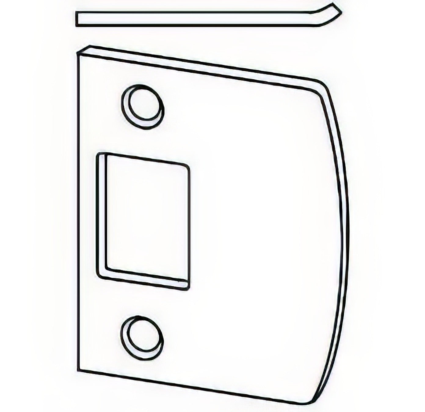 Schlage Commercial 10-095 1-5/8" x 2-1/4" Full Lip Strike Plate with Square Corners