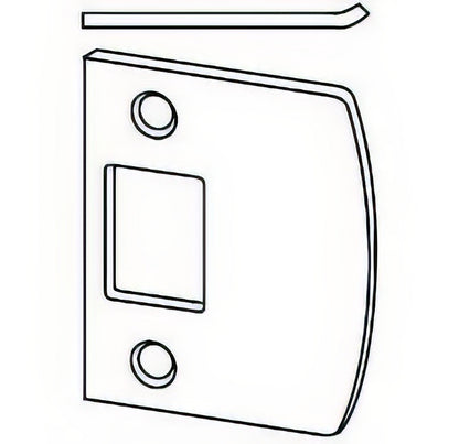Schlage Commercial 10-095 1-5/8" x 2-1/4" Full Lip Strike Plate with Square Corners