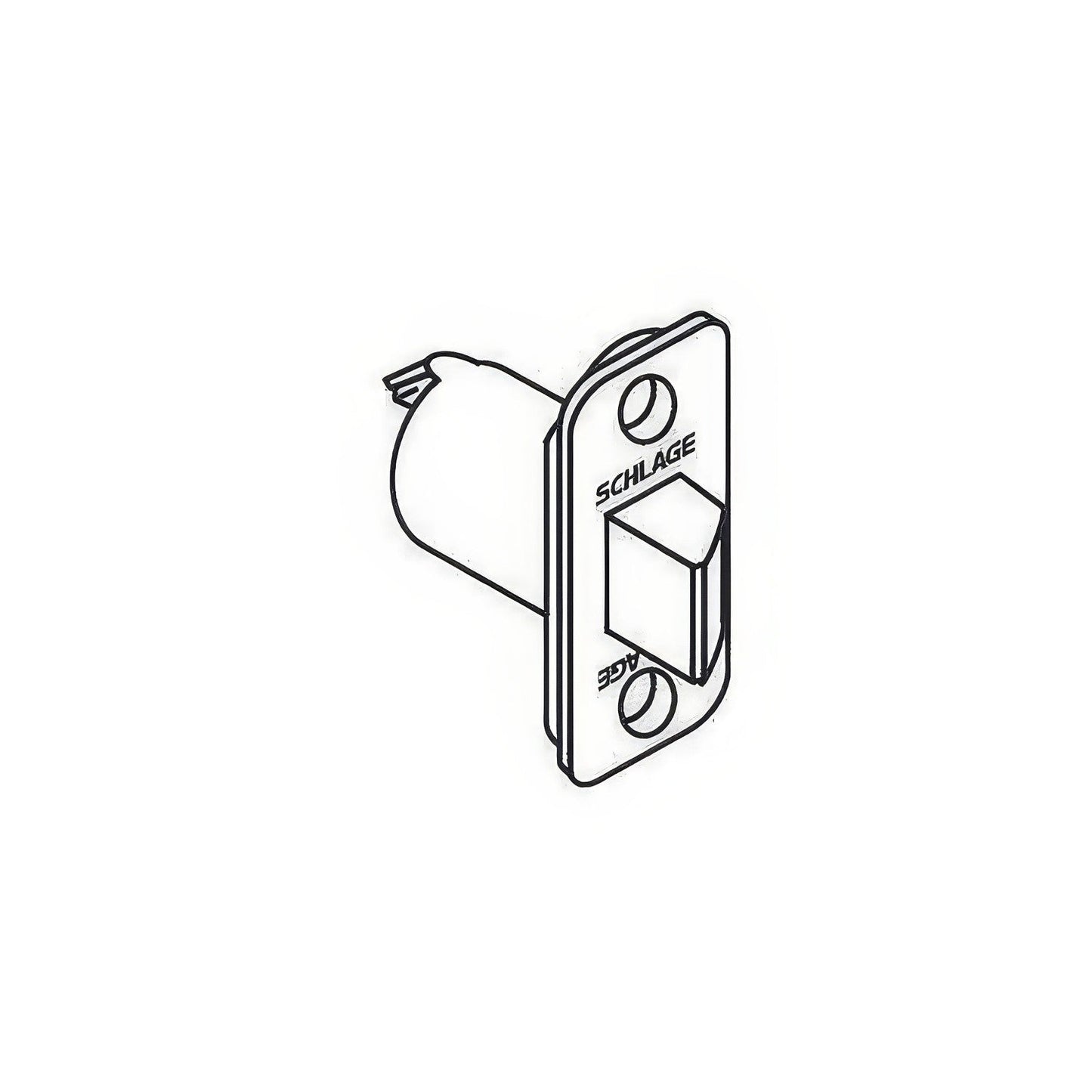 Schlage Commercial 11-069 2-3/8" Spring Latch with 1/4" Radius Corner 1" x 2-1/4" Faceplate