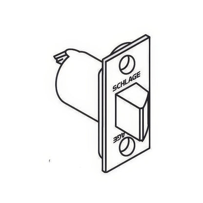 Schlage Commercial 11-116 2-3/4" Spring Latch with Square Corner 1-1/4"" x 2-1/4" Faceplate