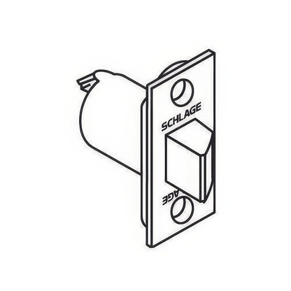 Schlage Commercial 11-116 2-3/4" Spring Latch with Square Corner 1-1/4"" x 2-1/4" Faceplate