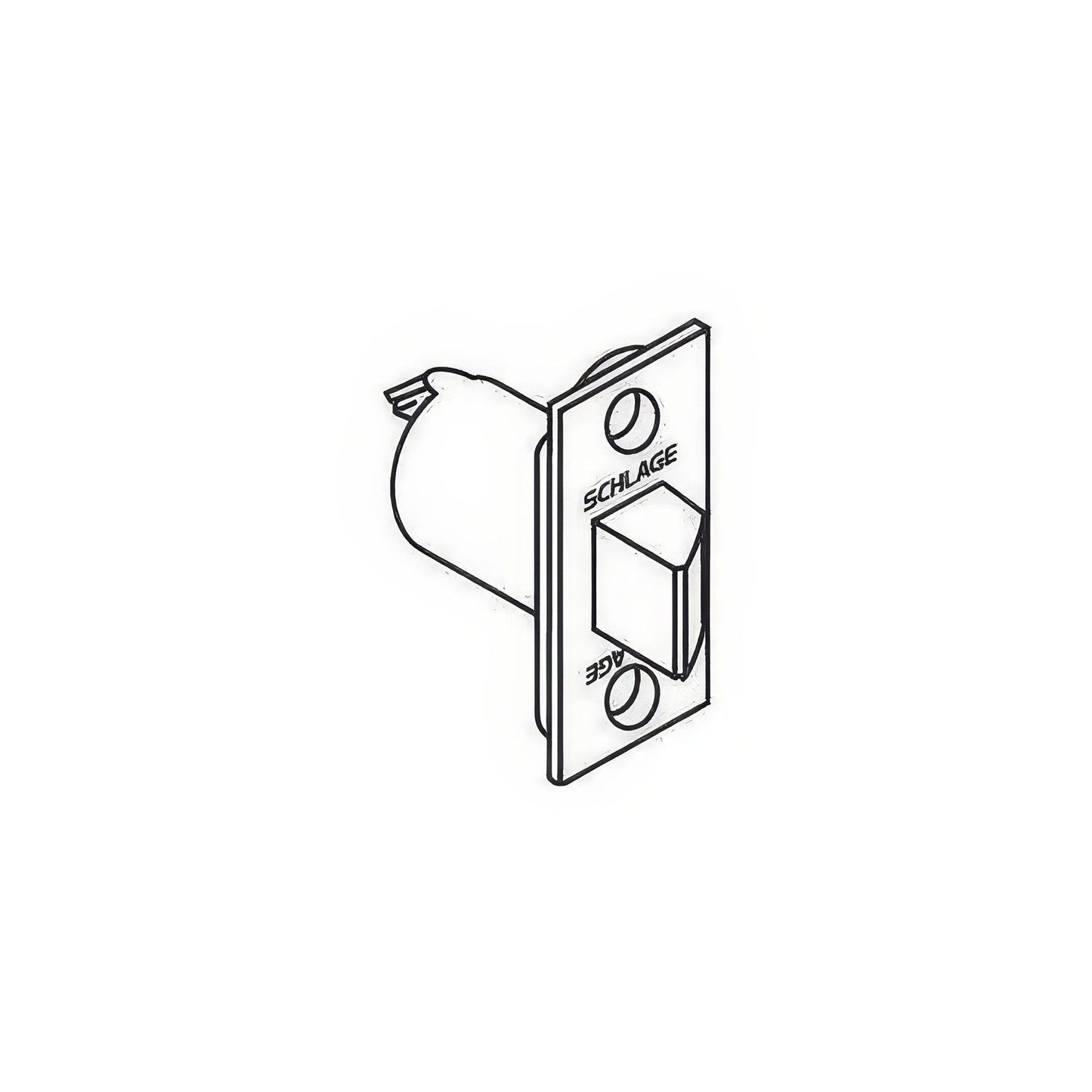 Schlage Commercial 11-116 2-3/4" Spring Latch with Square Corner 1-1/4"" x 2-1/4" Faceplate