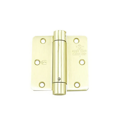 Hager 125131 3.5" x 3.5" Mortise Spring Hinge with 1/4" Radius Corner - Sold Each.
