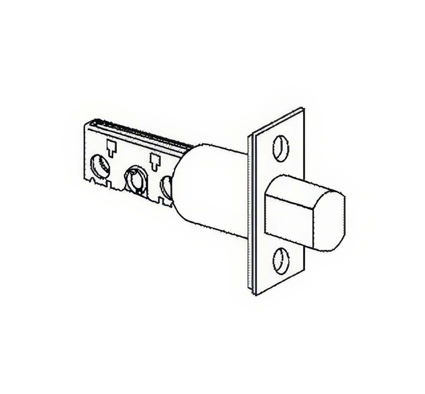 Schlage Commercial 12631605 2-3/4" Deadbolt with Square Corner 1-1/8" x 2-1/4" Faceplate