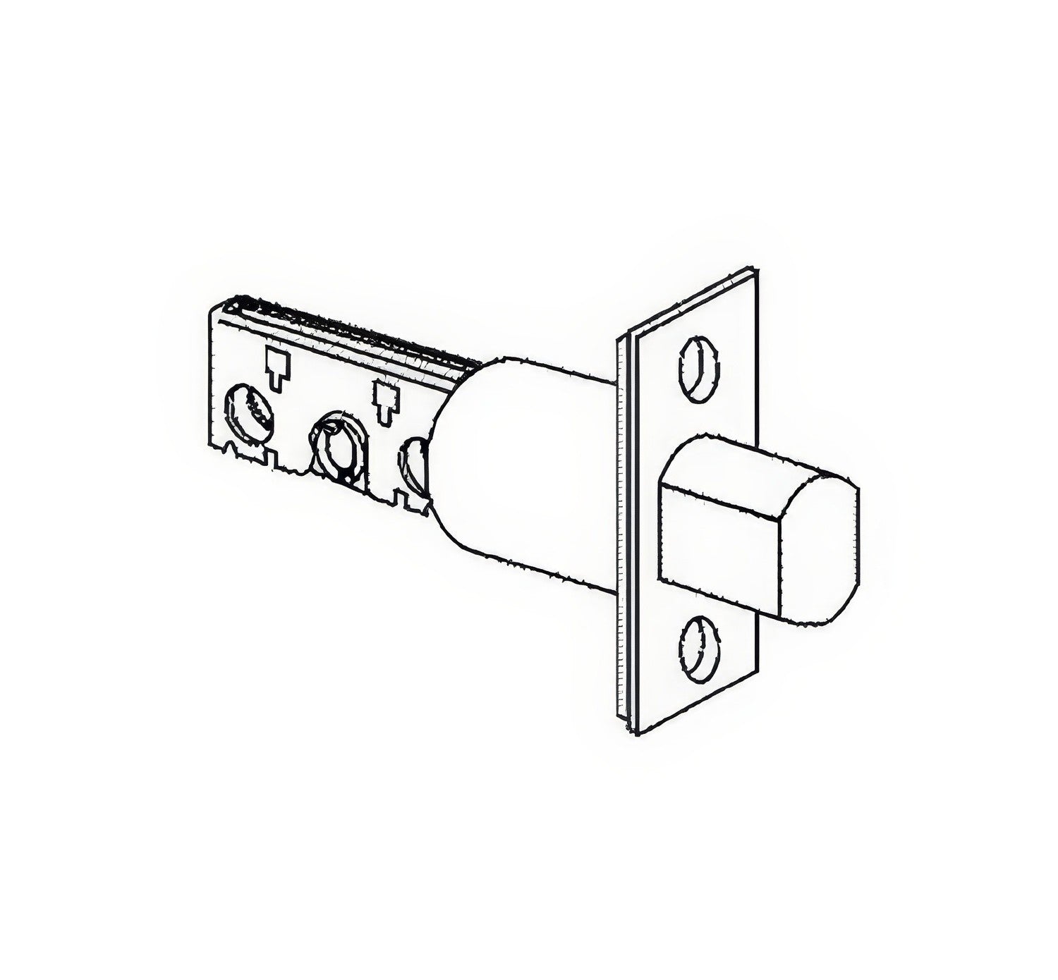 Schlage Commercial 12631605 2-3/4" Deadbolt with Square Corner 1-1/8" x 2-1/4" Faceplate