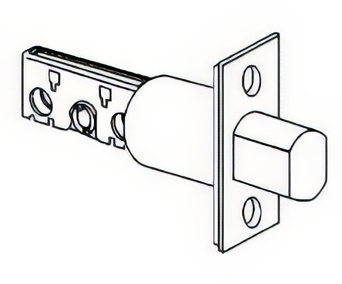 Schlage Commercial 12-632 3-3/4" Deadbolt with Square Corner 1-1/8" x 2-1/4" Faceplate