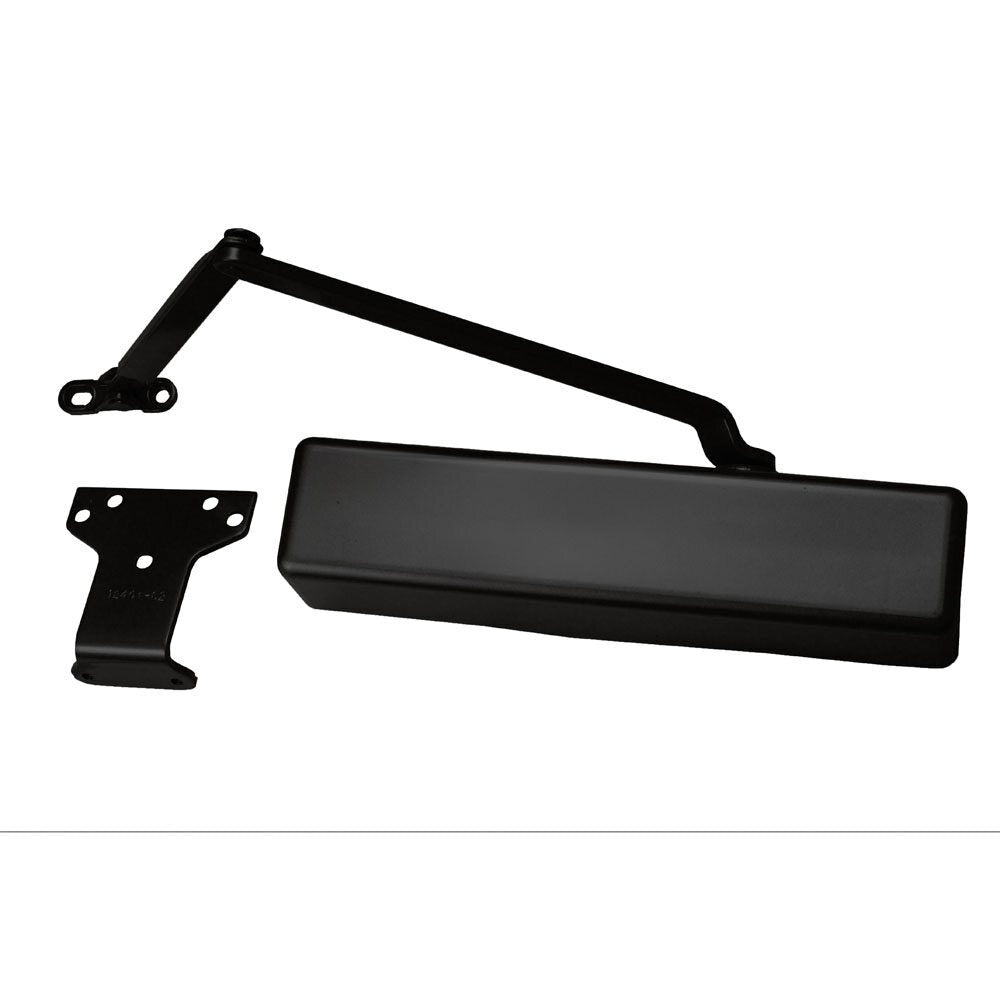 LCN 1461RWPABLACK Parallel Arm Adjustable Surface Mounted Regular Door Closer with Thru Bolts 693