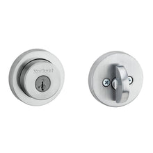 Kwikset 158RDT-26DS.STRKP Milan Round Rose Single Cylinder Deadbolt SmartKey with 6AL Latch and STRKP Strike Pack which includes Square Corner, Round Corner and 5303 Round Corner Full Lip Strikes KA3 Satin Chrome Finish.