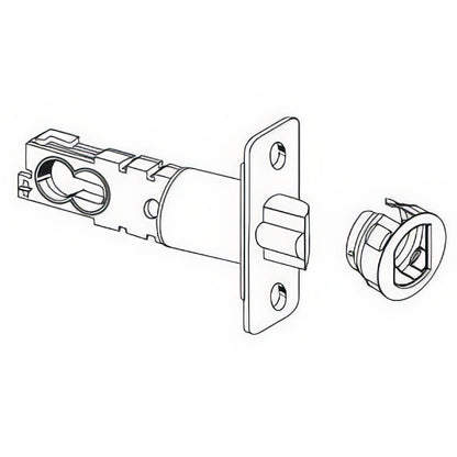 Schlage 16086 Universal Dual Option Round Corner Dead Latch with Drive-In Faceplate.