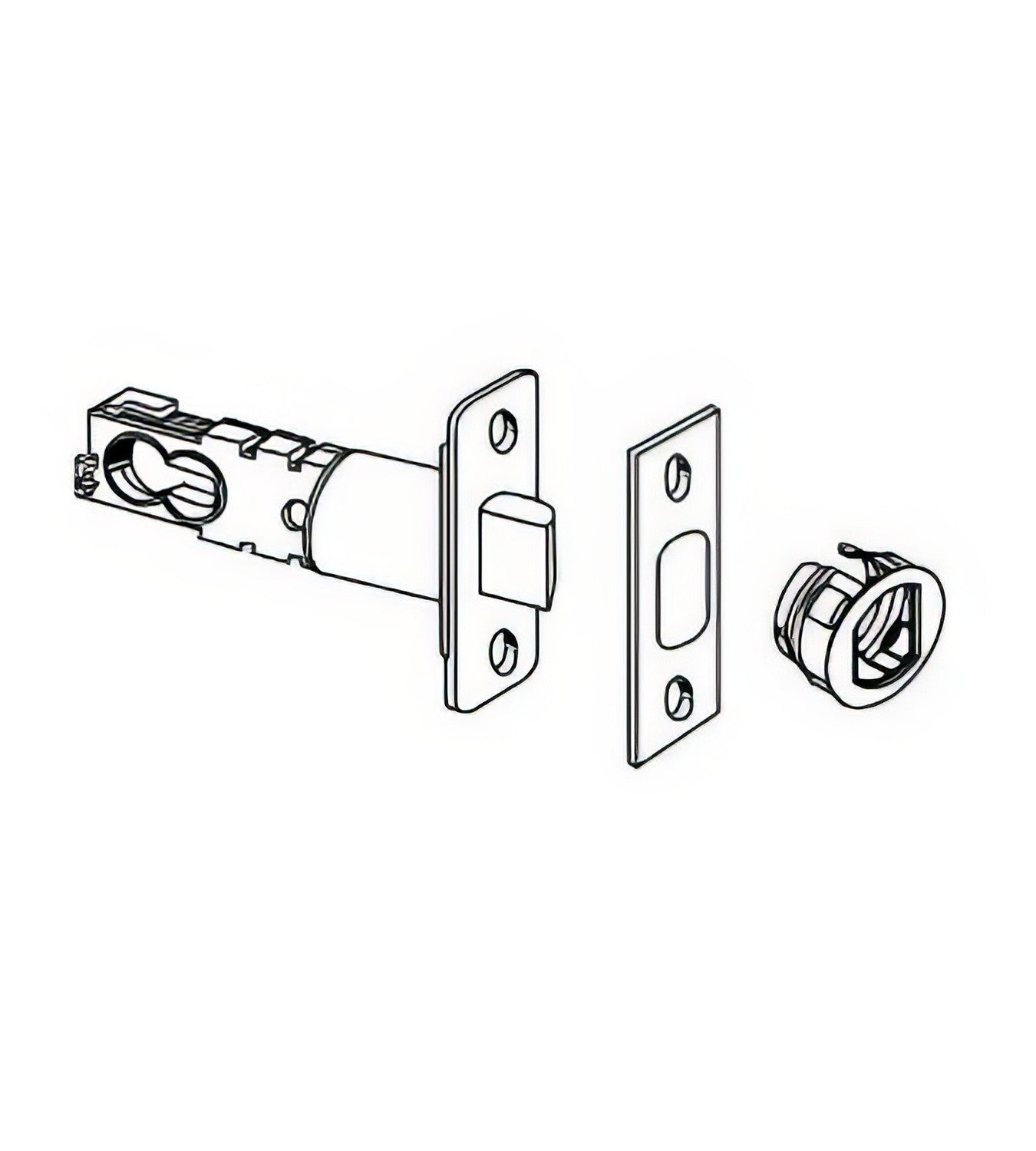 Schlage 16-210 2-3/8" or 2-3/4" F-Series Replacement Latch with Triple Faceplate Options