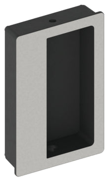 Hager 17N26D Narrow Light Duty Flush Cup Pull Satin Chrome Finish.
