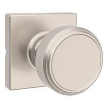 Kwikset 200MNKSQT-15 Maven Knob Square Rose Passage Door Lock with 6AL Latch and RCS Strike Satin Nickel Finish.