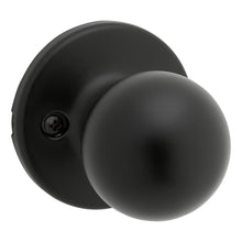 Kwikset 200P-514 Polo Knob Passage Door Lock with 6AL Latch and RCS Strike Matte Black Finish.