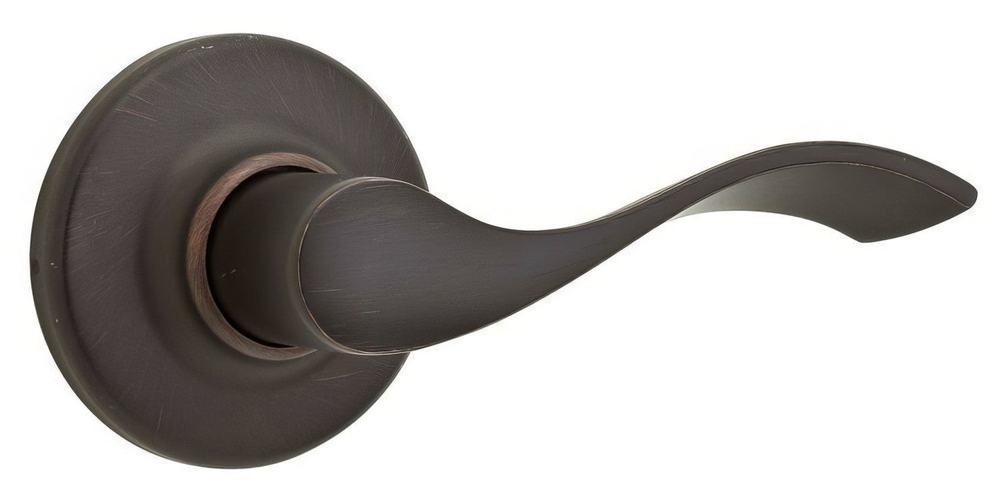 Kwikset 200BL Balboa Reversible Passage Door Lever.