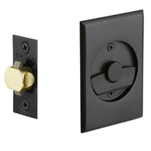 Emtek 2015US19 Rectangular Privacy Pocket Door Tubular Lock with Privacy Strike Plate and Dust Box for 1-3/8" to 1-3/4" Door Flat Black Finish.