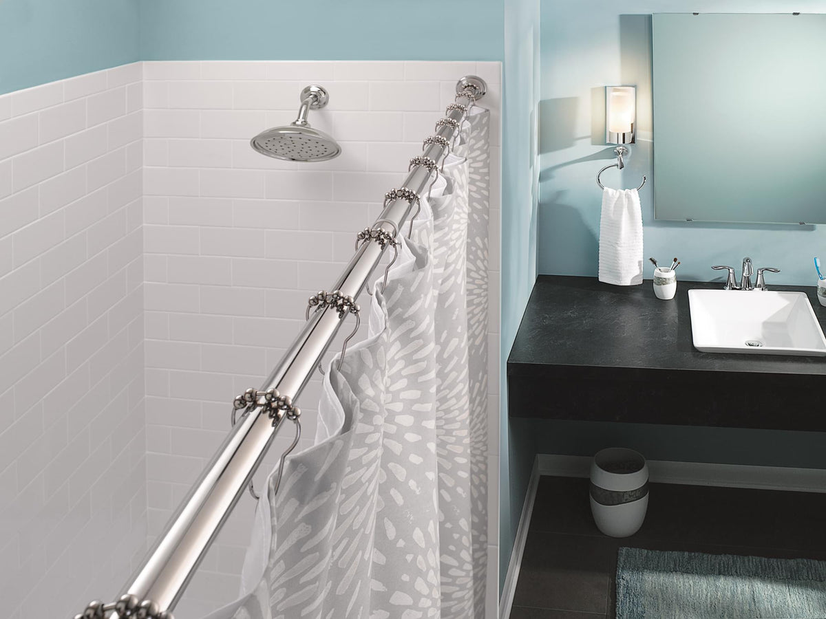 Moen 21005A 5' Aluminum Shower Rod Bright Chrome Finish.
