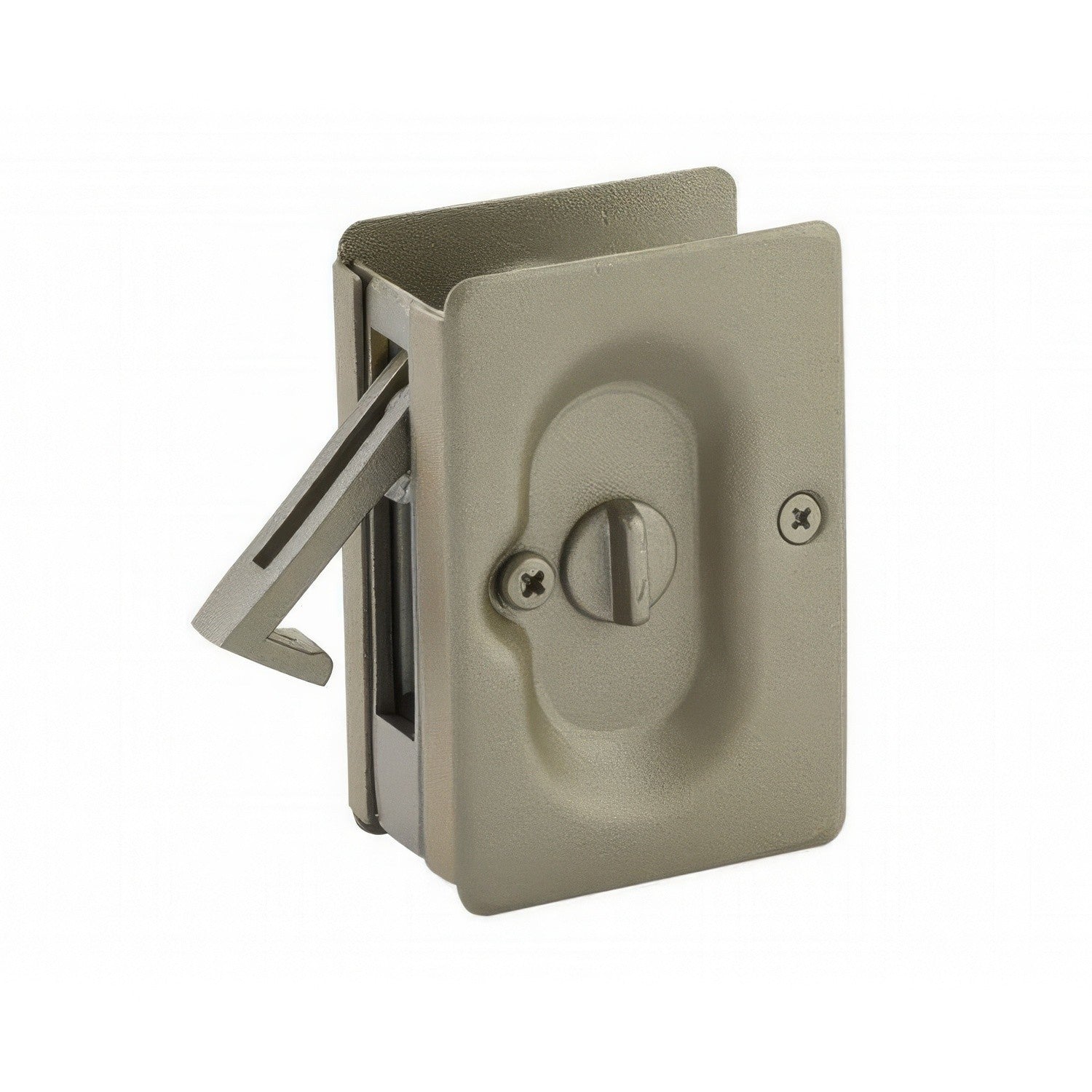 Emtek 2102US 3-1/2" Height Solid Brass Privacy Pocket Door Lock.