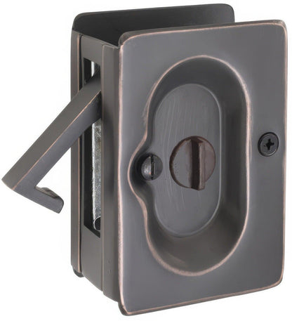 Emtek 2102US 3-1/2" Height Solid Brass Privacy Pocket Door Lock