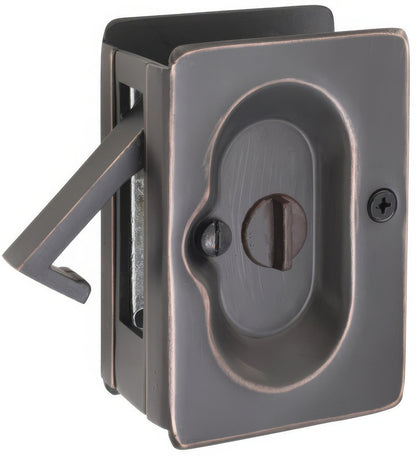 Emtek 2102US 3-1/2" Height Solid Brass Privacy Pocket Door Lock.