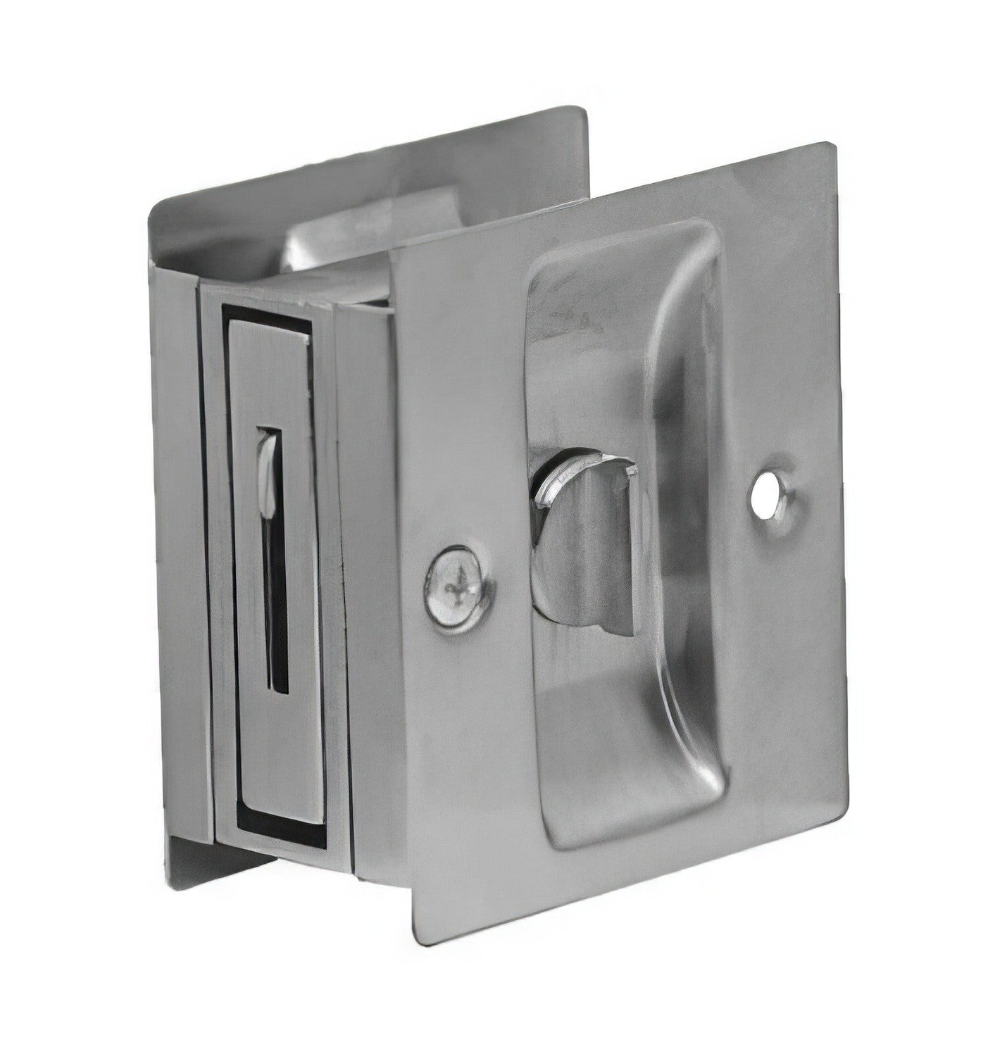 Emtek 2102US 3-1/2" Height Solid Brass Privacy Pocket Door Lock.