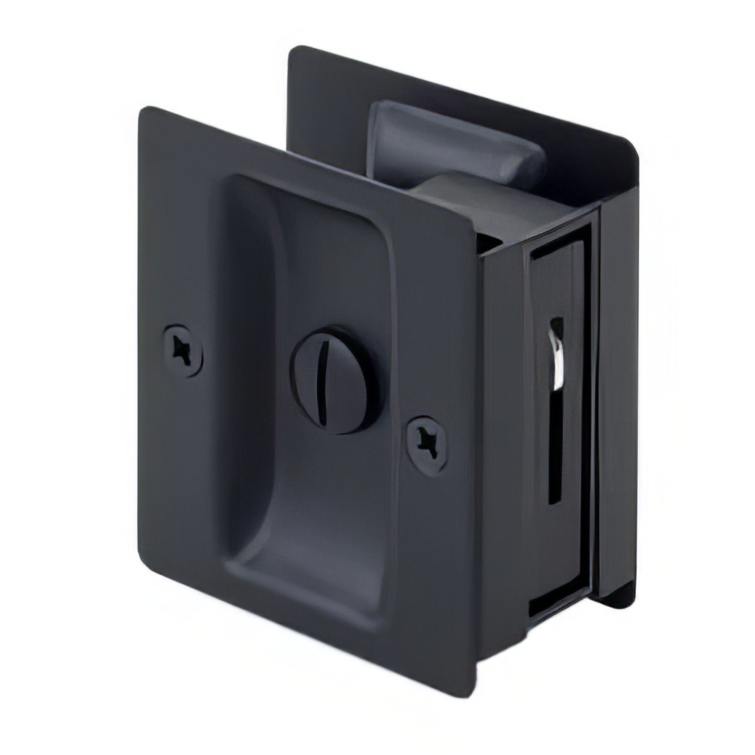 Emtek 2102US 3-1/2" Height Solid Brass Privacy Pocket Door Lock.