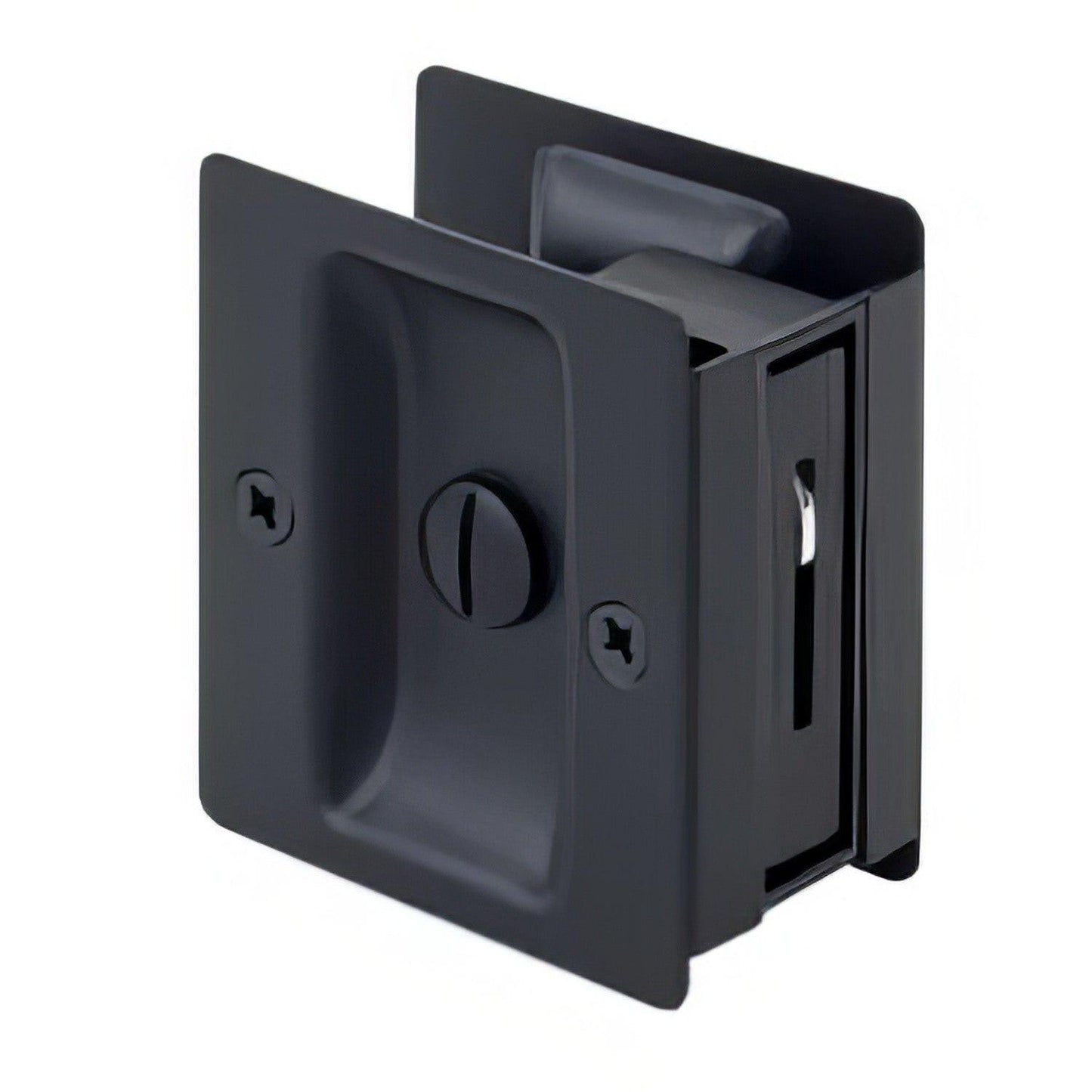 Emtek 2102US 3-1/2" Height Solid Brass Privacy Pocket Door Lock