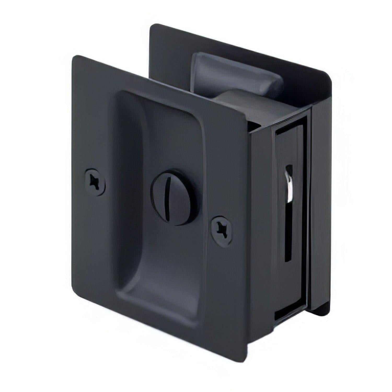 Emtek 2102US 3-1/2" Height Solid Brass Privacy Pocket Door Lock