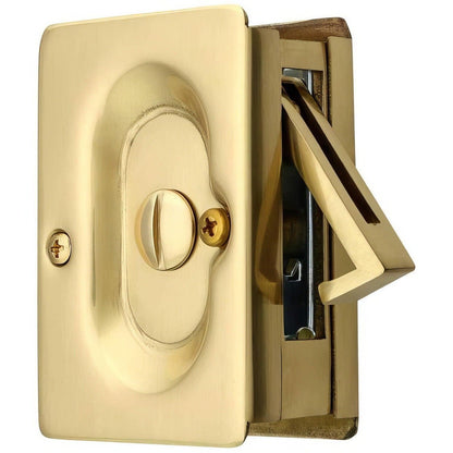 Emtek 2102US 3-1/2" Height Solid Brass Privacy Pocket Door Lock
